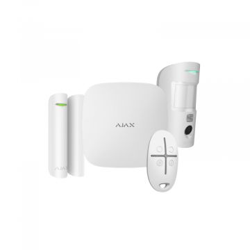 Ajax Professional Alarm Kit Wireless StarterKit Cam Plus GPRS/Ethernet 4G HDR White – Code 15625.5382.WH1