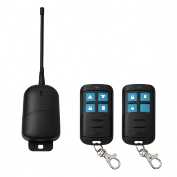 ETTROGATE Universal 2-channel outdoor radio kit for gate automation / lights / irrigation with 2 433mhz IP55 remote controls