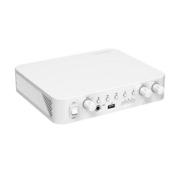 Hikvision DS-QAE0A60G1-VB 60W Analog Amplifier with Bluetooth, USB, RCA, and Microphone Inputs for Sound Systems