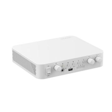 Hikvision DS-QAE1A80G1-VB 80W IP Audio Network Amplifier with 2 Zones, Bluetooth, USB, Independent Volume Control and HikCentral Support