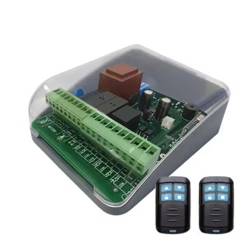 ETTROGATE universal receiver control board 433Mhz DC 12-24V 2CH relay Garage door Gate opener roller shutter with 2 remote controls ready to use
