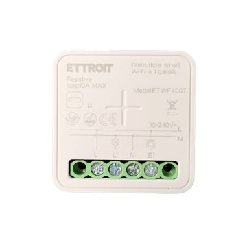 ETTROIT 1-Channel 10A Flush-Mounted Smart WiFi Switch Micromodule Tuya ETWF4007