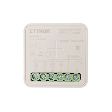 ETTROIT 2-Channel WiFi Smart Switch Micromodule for Controlling Lights/Appliances 110-240V Max 10A Tuya ETWF4009