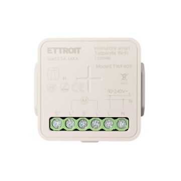 ETTROIT Micromodule Smart WiFi Roller Shutter Switch, Curtain, Motor 1 Channel 2.5A Flush-Mounted Tuya ETWF4011