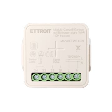 ETTROIT 1-Channel Smart WiFi Micromodule for Garage Gates and Flush-Mounted Locks Tuya ETWF4021