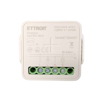 ETTROIT ETZB4007 1-Channel 10A Zigbee Smart Switch Flush-Mounted Micromodule