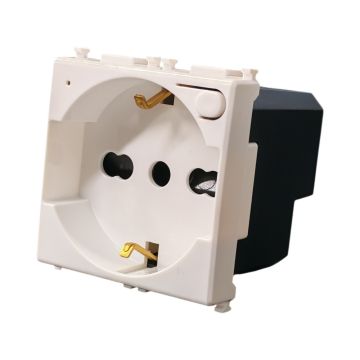 ETTROIT 16A Smart WiFi Schuko Socket with Consumption Monitoring Compatible with Vimar Plana White - TUYA Smart - EVWF2102