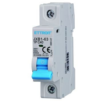 ETTROIT Circuit Breaker 1P C40 40A 6kA IEC60898-1 JX114060