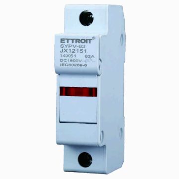 ETTROIT Cylindrical Fuse Holder Base RT18-63 1P DIN 14 x 51mm DC 1000V JX12151