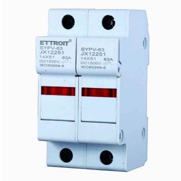 ETTROIT JX12251 DC Photovoltaic fuse holder 2P 2M D14X51mm 63A DC 1000V IP20 IEC60269-6