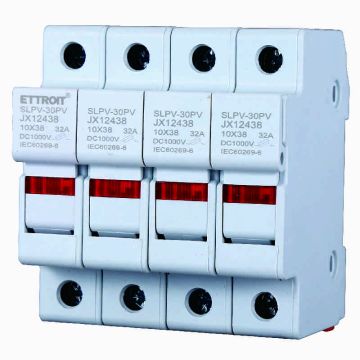 ETTROIT JX12438 Fuse Holder Cylindrical Fuse Holder Base RT18-32 4P DIN 10 x 38mm AC/DC