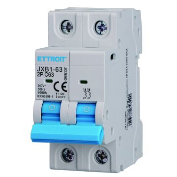 ETTROIT Circuit Breaker 2P C63 63 A 6 kA IEC60898-1 JX126360