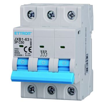 ETTROIT 3P C50 50A 6kA IEC60898-1 JX135060 Three-Pole Circuit Breaker