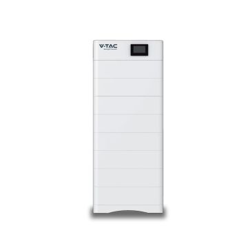 V-TAC Battery Kit 40kWh HIGH VOLTAGE (8*5.12kWh) Stackable Storage Batteries Integrated BMS 409V, IP65, CEI 0-21 - 120028