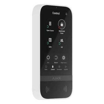 AJAX keypad wireless keyboard TouchScreen 5&quot; ASP with tag reader 868Mhz jeweller white color - 58455