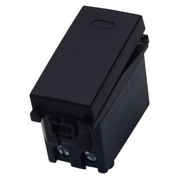 ETTROIT Diverter switch 1P 16A Black color, compatible with Vimar Arke, VA0801