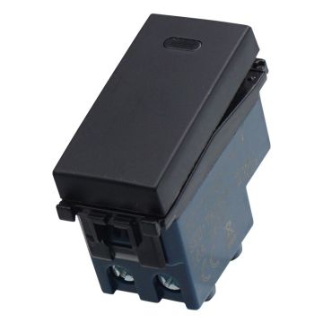 ETTROIT Inverter 1P 16A Unipolar compatible with Vimar Arke black color - VA0901