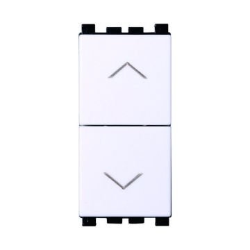 ETTROIT 1P+1P 10A double push button WHITE color Compatible with Vimar Arke VA1202B