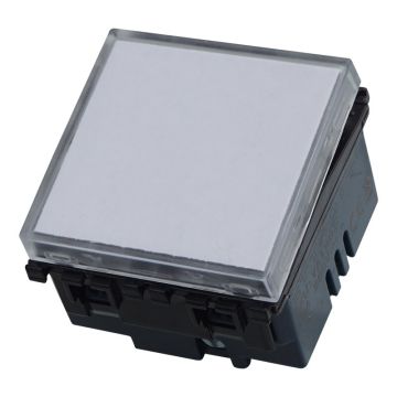 ETTROIT Button with Nameplate 2P Bell Black Color Compatible with Vimar Arke - VA1901