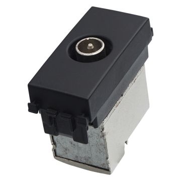ETTROIT Male TV connector, black color, compatible with Vimar Arke VA2250