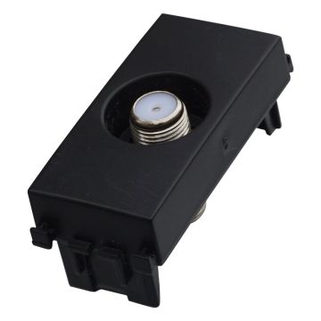 ETTROIT Satellite TV Socket SAT Screw Type F Black Color Compatible With Vimar Arkè VA2252