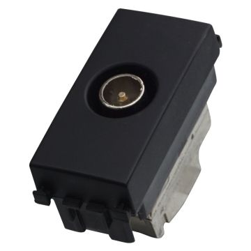 ETTROIT Male TV connector, black, compatible with Vimar Arke VA2253