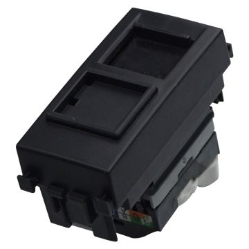 ETTROIT RJ45 CAT5E data socket network connector black color, compatible with Vimar Arke - VA2355