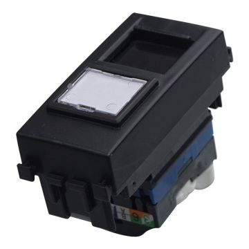ETTROIT RJ45 CAT6 data socket module network connector compatible with Vimar Arke black color, VA2356